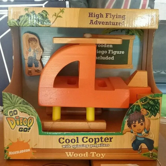 NEW Nick Jr Go Diego Go High Flying Wooden Copter Playset *Retired - Picture 2 of 3